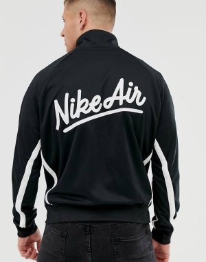 Олимпийка с контрастными полосками и логотипом -Черный Nike