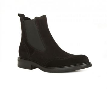 Простые черные замшевые ботинки с высоким голенищем от Berto Giantin