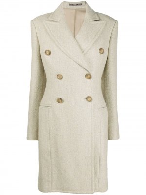 Двубортное пальто 1990-х годов Gianfranco Ferré Pre-Owned. Цвет: бежевый