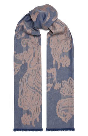 Хлопковый шарф Giorgio Armani. Цвет: синий