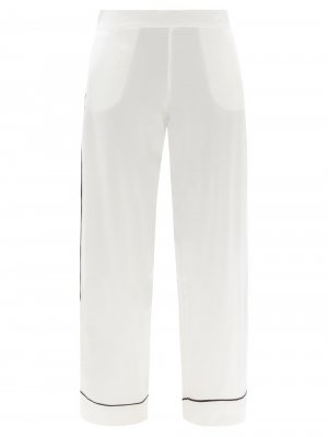 Пижамные брюки london из потертого шелка , белый Asceno
