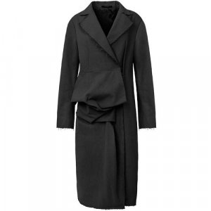 Пальто , силуэт прилегающий, средней длины, размер 52, черный Nuovo Borgo. Цвет: черный