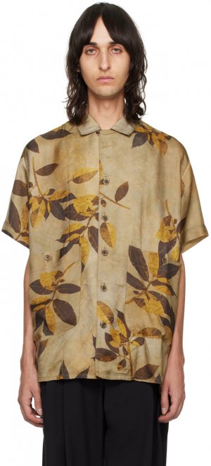Светло-коричневая махровая рубашка , цвет Tan/Brown Uma Wang