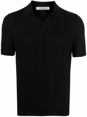 Ribbed-knit cotton polo shirt Fileria. Цвет: черный