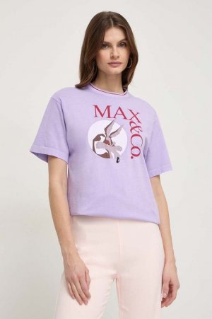 МАКС&Ко. футболка из хлопка x CHUFY Max&Co., фиолетовый MAX&Co.