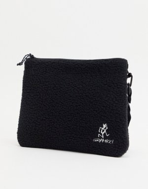 Черная флисовая сумка-портфель с регулируемым ремнем -Черный цвет Gramicci