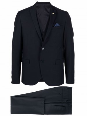 Костюм-тройка с однобортным пиджаком Manuel Ritz. Цвет: синий