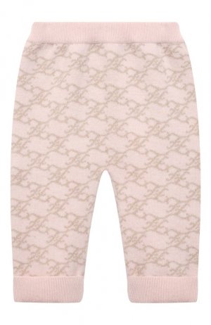 Шерстяные брюки Fendi. Цвет: розовый