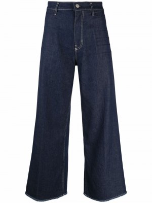 Широкие джинсы с завышенной талией Haikure. Цвет: синий