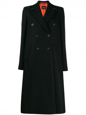 Двубортное пальто PS Paul Smith. Цвет: черный
