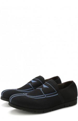 Текстильные кроссовки без шнуровки Rocco P.. Цвет: черный