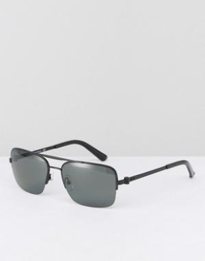 Солнцезащитные очки в квадратной оправе CK Collection Calvin Klein. Цвет: черный