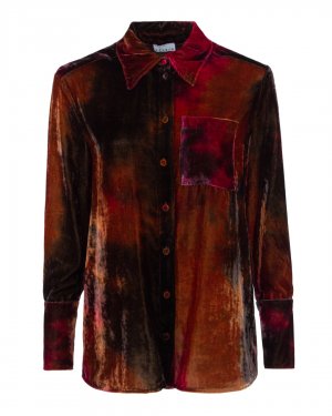 Блуза Sfizio. Цвет: красный+коричневый