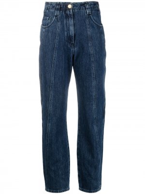 Прямые джинсы с завышенной талией Alberta Ferretti. Цвет: синий