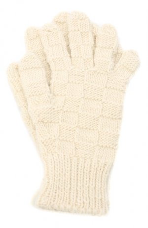Шерстяные перчатки Bottega Veneta. Цвет: кремовый