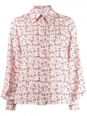 Рубашка с принтом Emilia Wickstead. Цвет: розовый