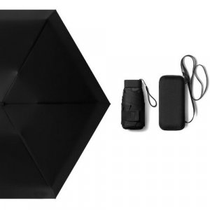 Мини-зонт , механика, 5 сложений, купол 88 см., 6 спиц, чехол в комплекте, черный RainLab. Цвет: черный