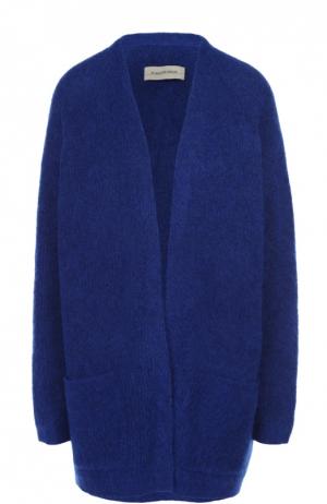 Удлиненный кардиган с накладными карманами By Malene Birger. Цвет: синий