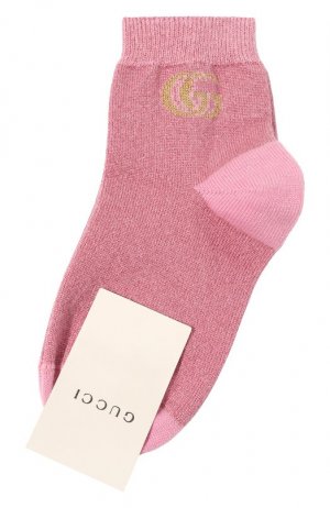 Носки из кашемира и вискозы Gucci. Цвет: розовый