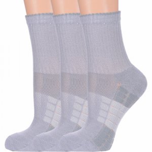 Носки , 3 пары, размер 23, серый PARA socks. Цвет: серый