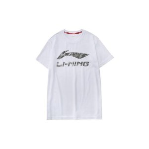 Graffiti Logo Sports Short Sleeve T-Shirt Men Tops White AHSP495-1 Li-Ning