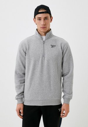 Олимпийка Reebok IDENTITY FLEECE QUARTER ZIP PULLOVER. Цвет: серый