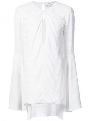 Блузка с вырезом замочная скважина Prabal Gurung. Цвет: белый