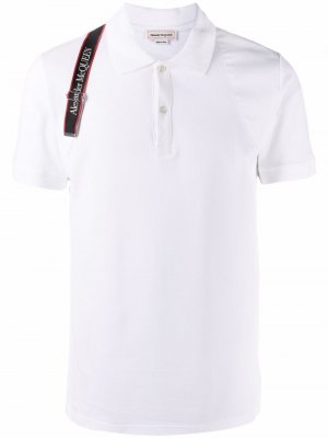 Рубашка поло с логотипом Alexander McQueen. Цвет: белый