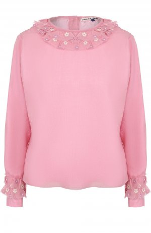 Шерстяной пуловер Jupe by Jackie. Цвет: розовый