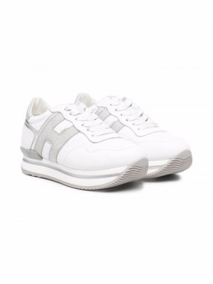 Low-top lace-up trainers Hogan Kids. Цвет: белый