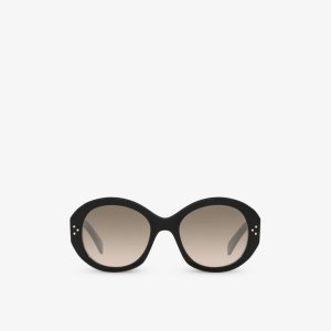 CL40240I солнцезащитные очки из ацетата в круглой оправе Celine, черный CELINE