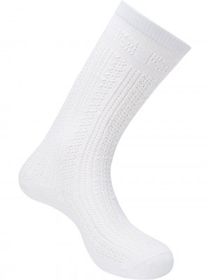 Носки ажурной вязки Fendi. Цвет: белый