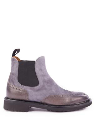 Комбинированные ботинки-челси DOUCAL`S. Цвет: серый