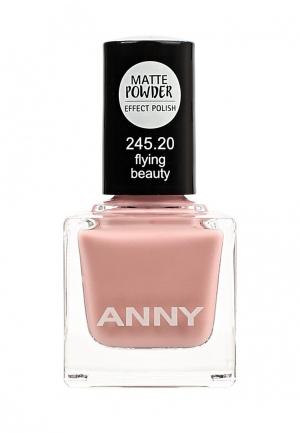 Лак для ногтей Anny тон 245.20 с эффектом матовой пудры, розовый нюд. Цвет: розовый