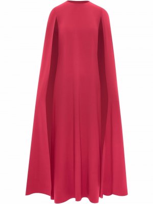 Вечернее платье с кейпом Oscar de la Renta. Цвет: розовый