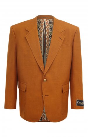 Пиджак из вискозы и льна Gucci. Цвет: разноцветный