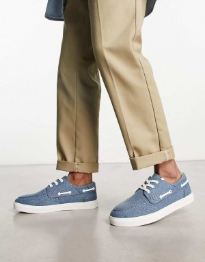 Туфли-лодочки ASOS DESIGN из синего денима с контрастной подошвой