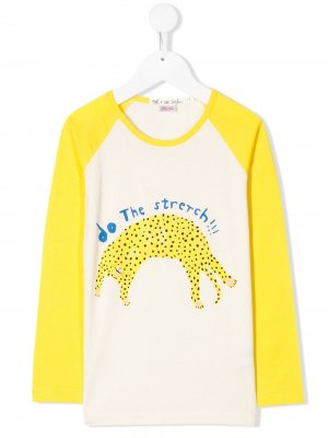 Leopard print long sleeved T-shirt Noé & Zoë. Цвет: желтый
