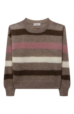 Пуловер Brunello Cucinelli. Цвет: коричневый