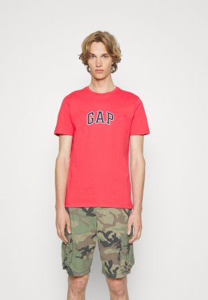 Футболка с принтом , красный GAP