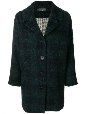 Однобортное пальто Cotélac. Цвет: чёрный