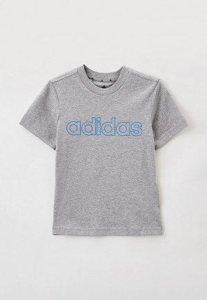 Футболка adidas B LIN T. Цвет: серый