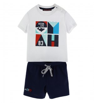Комплект (футболка+шорты) для маленького мальчика (30-36 месяцев (Рост 92-98)) Original Marines. Цвет: белый