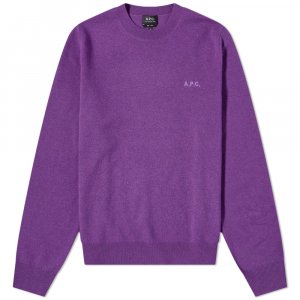 Трикотажный пуловер с логотипом Nina, фиолетовый A.P.C.