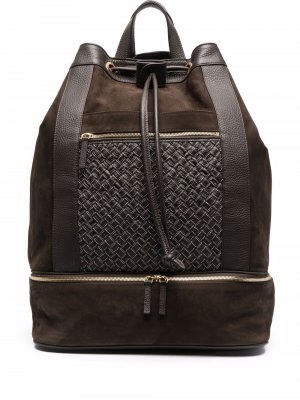 Рюкзак со вставками Eleventy. Цвет: коричневый
