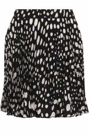 Шелковая плиссированная юбка в горох Marc Jacobs. Цвет: черно-белый