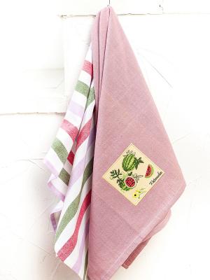 Набор полотенец ARLONI. Цвет: сиреневый, розовый, белый, зеленый