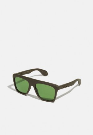 Солнцезащитные очки , цвет green Gucci