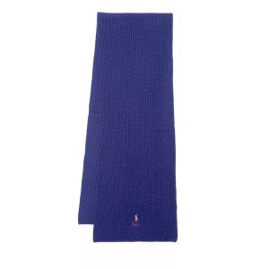Шарф rib scarf oblong , синий Polo Ralph Lauren
