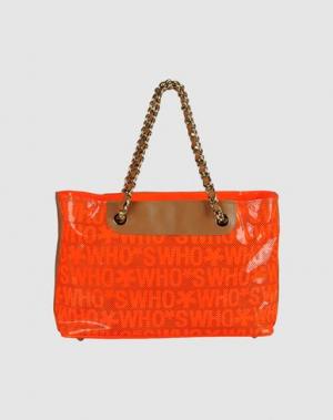 Большая кожаная сумка WHO*S WHO. Цвет: оранжевый